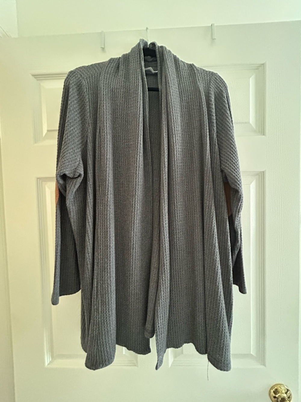 Cozy Open-Front Gray Women's Cardigan Sweater
